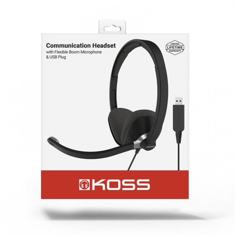 KOSS Headset CS300 On-Ear USB Black
