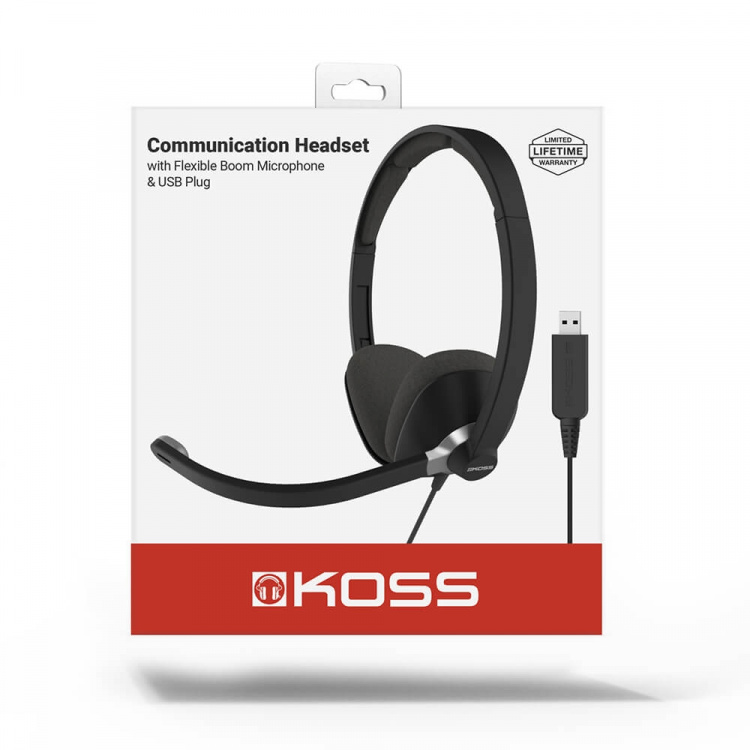 KOSS Headset CS300 On-Ear USB Black