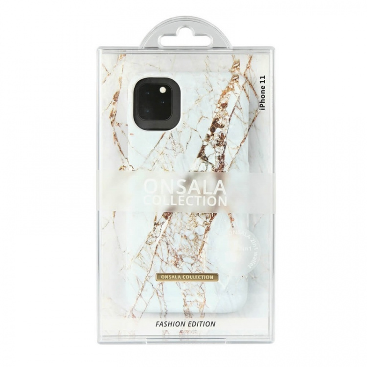 ONSALA COLLECTION Mobile Cover Soft White Rhino Marble iPhone 11 