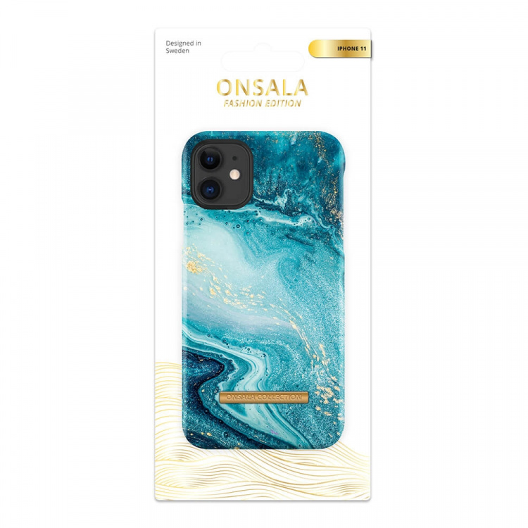 ONSALA COLLECTION Mobile Cover Soft Blue Sea Marble iPhone 11 