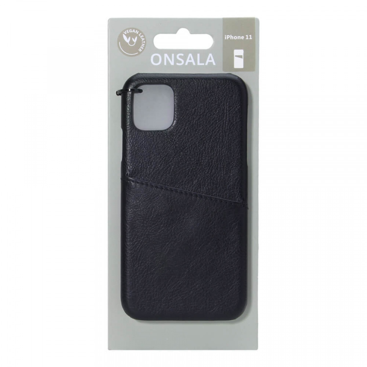 ONSALA Mobile Cover Black with Cardpocket iPhone 11 