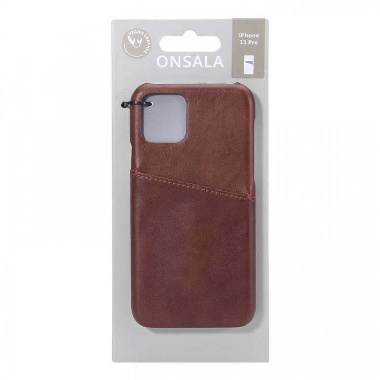 ONSALA Mobile Cover Brown with Cardpocket iPhone 11 PRO  ONSALA Mobile Cover Brown with Cardpocket iPhone 11 PRO