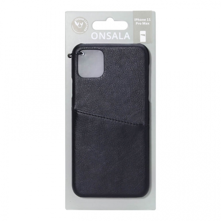 ONSALA Mobile Cover Black with Cardpocket iPhone 11 PRO MAX  ONSALA Mobile Cover Black with Cardpocket iPhone 11 PRO MAX
