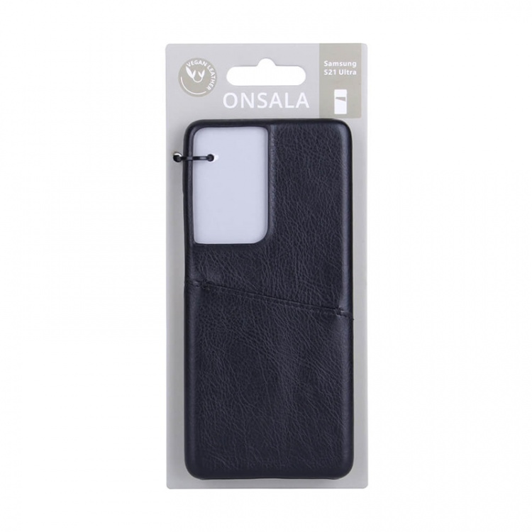 ONSALA Mobile Cover Black with Cardpocket Samsung S21 Ultra /S30 Ultra 5G ONSALA Mobile Cover Black with Cardpocket Samsung S21 Ultra /S30 Ultra 5G