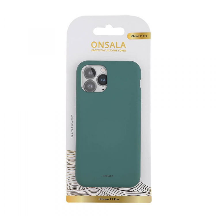 ONSALA Mobile Cover Silicone Pine Green iPhone 11 Pro  ONSALA Mobile Cover Silicone Pine Green iPhone 11 Pro