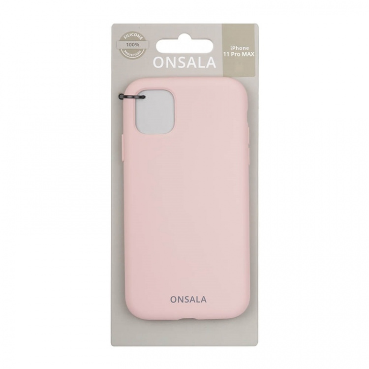 ONSALA Mobile Cover Silicone Sand Pink iPhone 11 Pro Max 