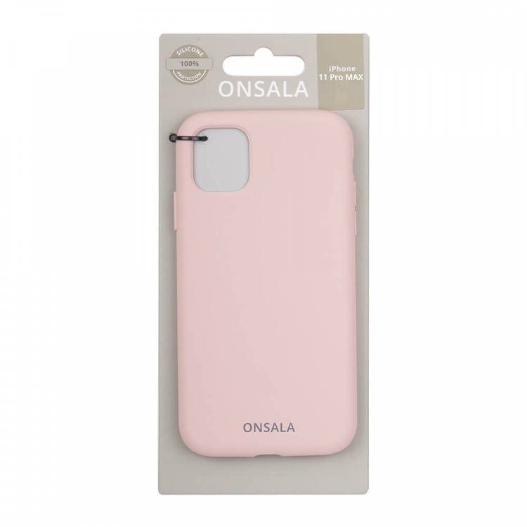 ONSALA Mobile Cover Silicone Sand Pink iPhone 11 Pro Max 