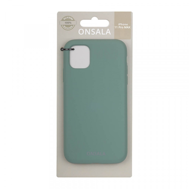 ONSALA Mobile Cover Silicone Pine Green iPhone 11 Pro Max  ONSALA Mobile Cover Silicone Pine Green iPhone 11 Pro Max