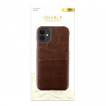 ONSALA COLLECTION Cover Leather Brown iPhone 11 med Kortfack ONSALA COLLECTION Cover Leather Brown iPhone 11 med Kortfack