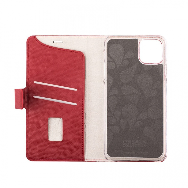 ONSALA COLLECTION Mobile Wallet Saffiano Red iPhone 11 PRO MAX