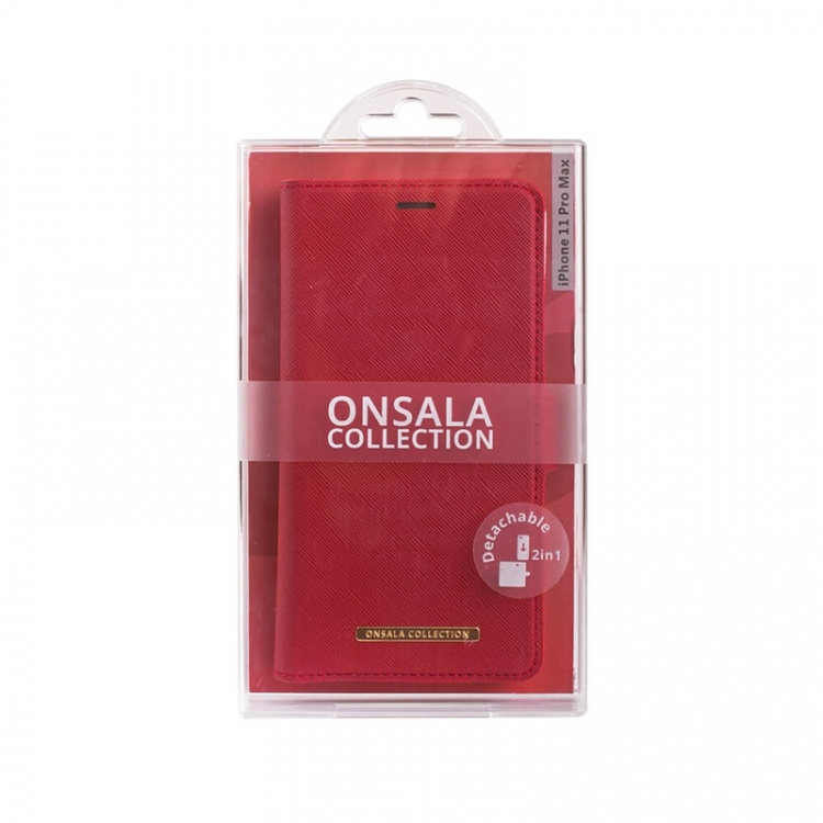 ONSALA COLLECTION Mobile Wallet Saffiano Red iPhone 11 PRO MAX