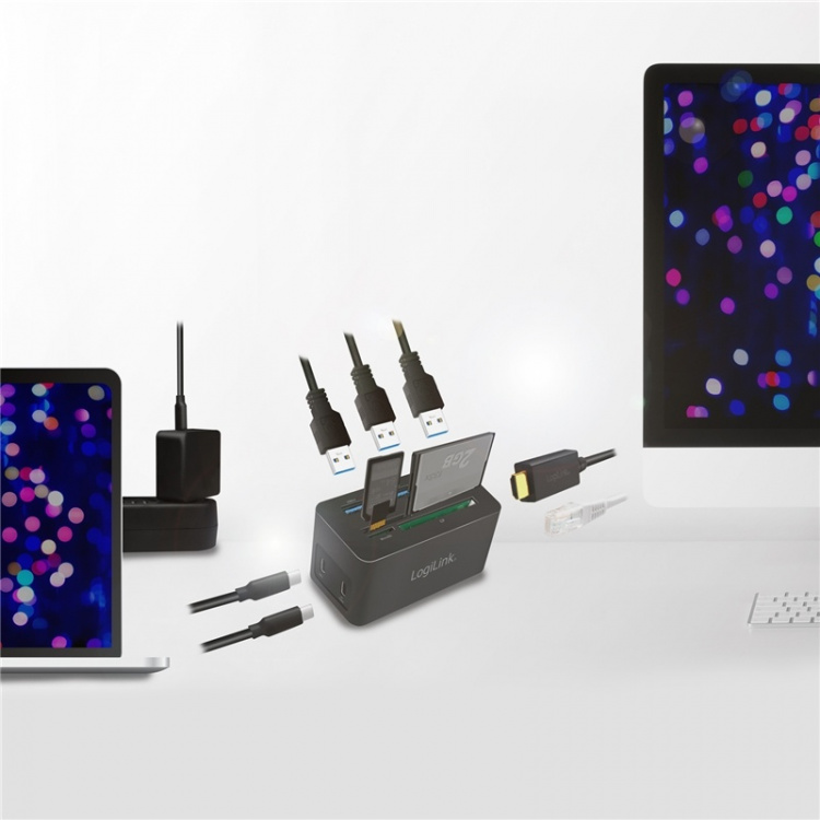 LogiLink PC-/Mac-minidocka HDMI, USB-C, LogiLink PC-/Mac-minidocka HDMI, USB-C,