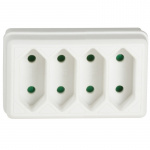 LogiLink Grenuttag med 4st Euro-uttag V