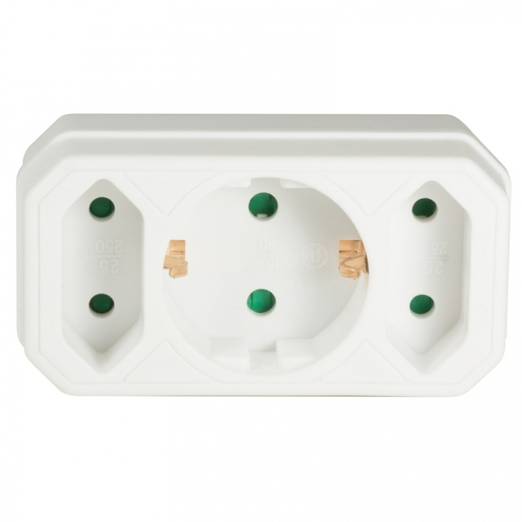 LogiLink Grenuttag med 2st Euro + 1st j