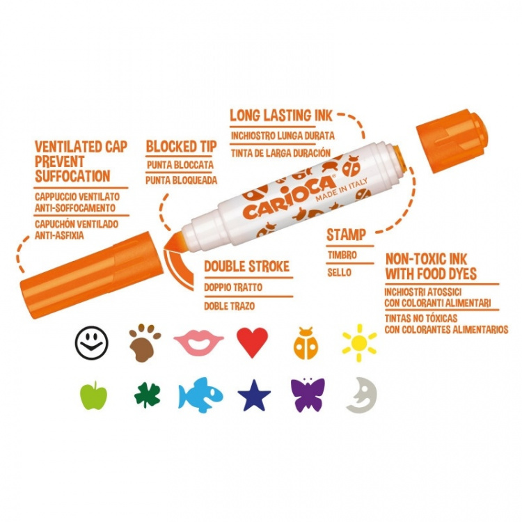 Carioca Stämpel tusch 12st