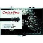 Conté à Paris Pastellkritor 2B Svart, 12st