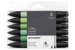 Winsor Promarker 6st, Green tones