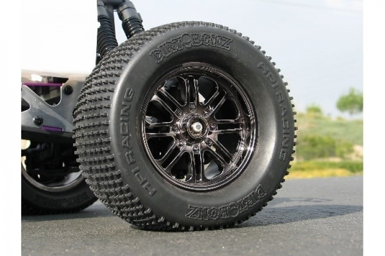 8 Spoke Wheel Black Chrome (83X56Mm/2Pcs)