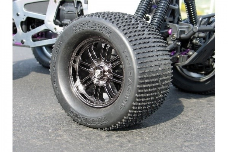 8 Spoke Wheel Black Chrome (83X56Mm/2Pcs)