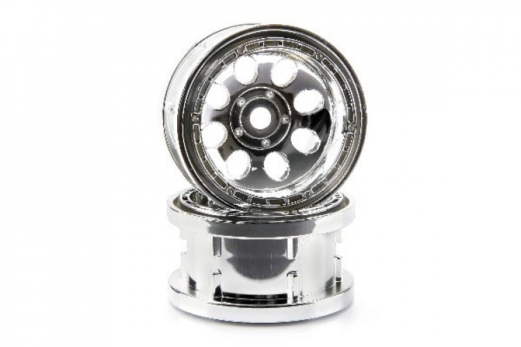 Rock 8 Bead Lock Wheel Chrome (55X36Mm/2Pcs)