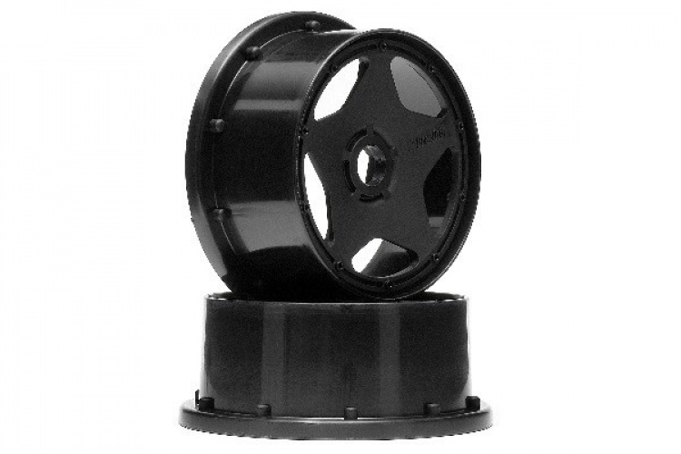 Super Star Wheel Black (120X60Mm/2Pcs)
