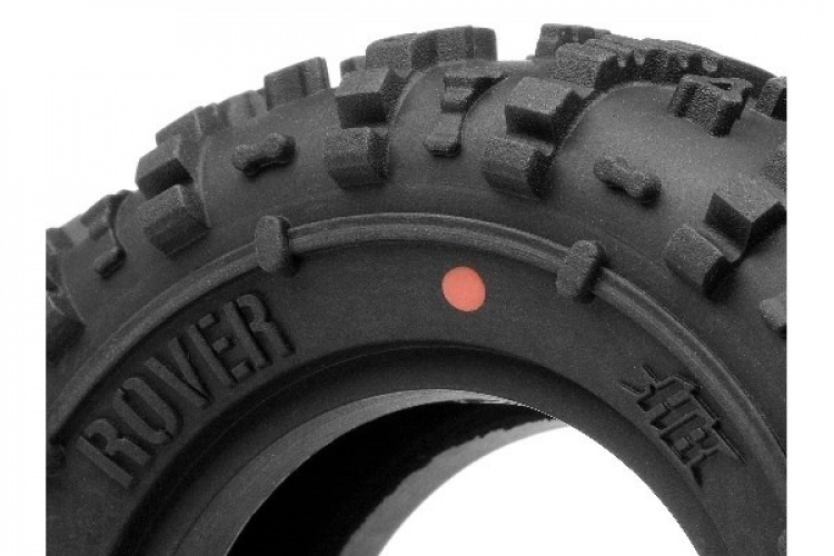 Rover 1.9 Tire (Red/Rock Crawler/2Pcs)