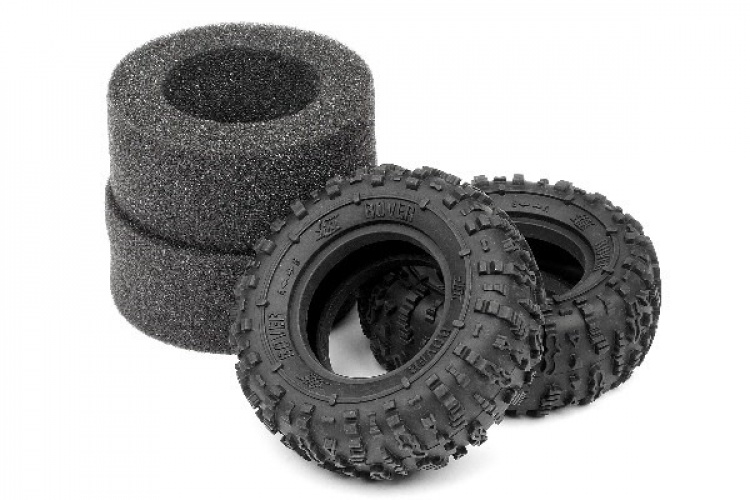 Rover 1.9 Tire (Red/Rock Crawler/2Pcs)