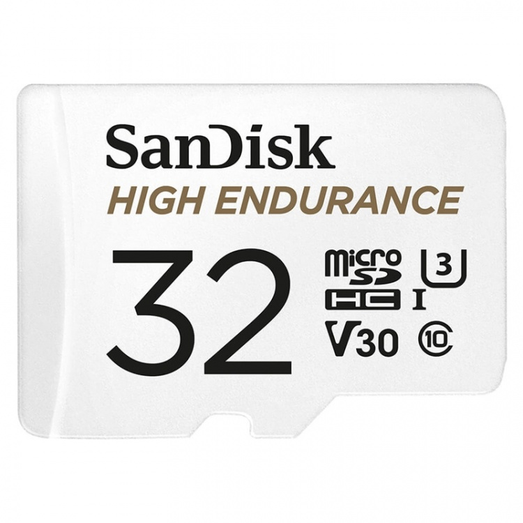 SANDISK MicroSDHC 32GB High Endurance med adapter SANDISK MicroSDHC 32GB High Endurance med adapter