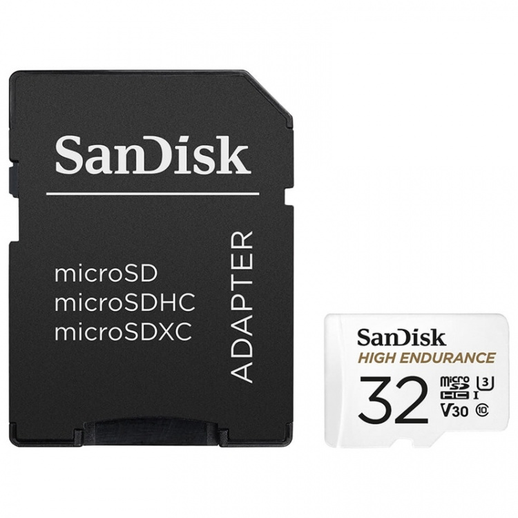 SANDISK MicroSDHC 32GB High Endurance med adapter SANDISK MicroSDHC 32GB High Endurance med adapter