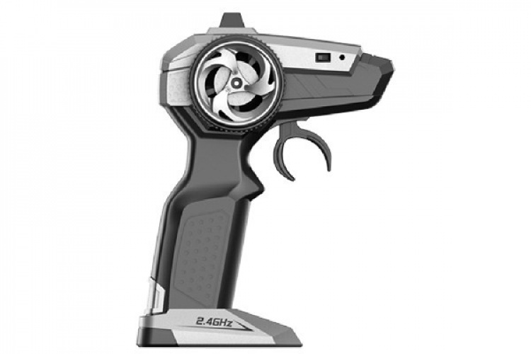 Crazon radiostyrd lastbil med släp och skyltar, skala 1:16, 2,4GHz