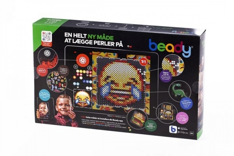 Beady Family 14.400 pärlor, 8 plattor, 1 pärlskrapa