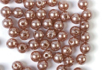 Plastpärlor 4mm 500g, Brun