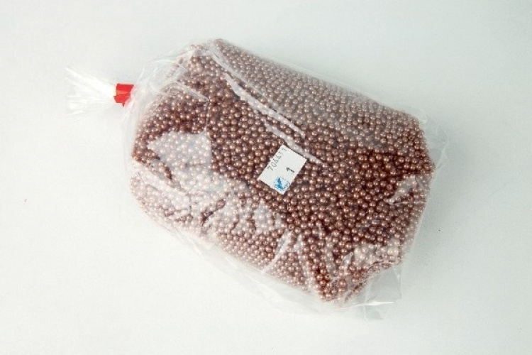 Plastpärlor 4mm 500g, Brun