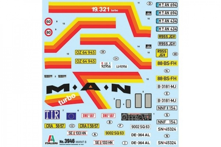 Italeri 1:24 Man F819.321 - 2 Axle Tractor
