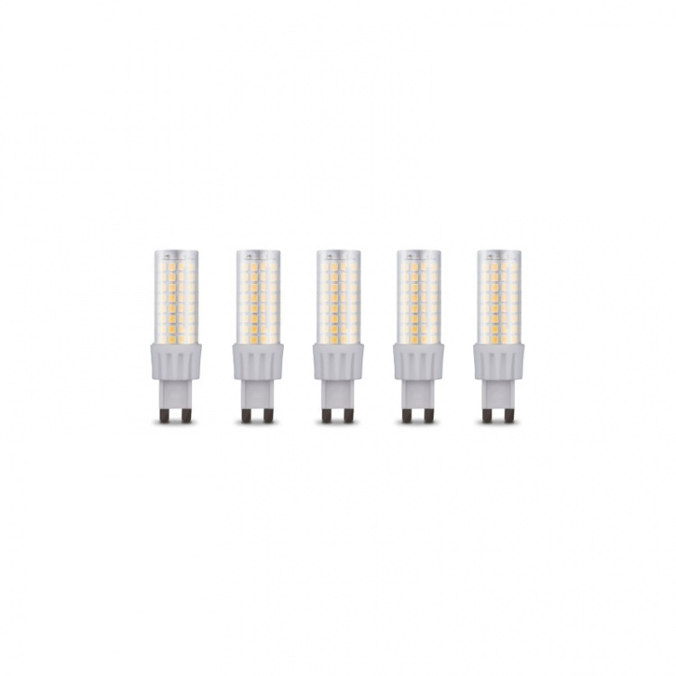 LED lamp, G9, 8W, 230V, 4500K, 5-pack, Wit neutraal