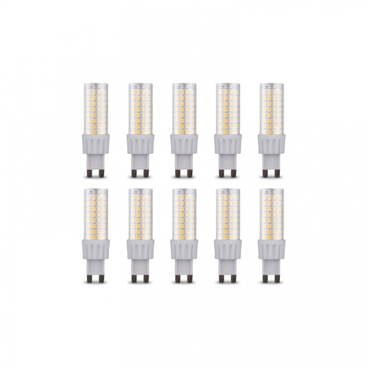LED lamp, G9, 8W, 230V, 4500K, 10-pack, Wit neutraal