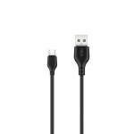 Xo NB103 USB - microUSB (2,1A) 1m, Zwart Xo NB103 USB - microUSB (2,1A) 1m, Zwart