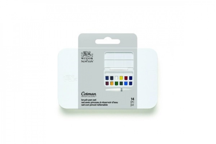 Cotman Water Brush Pen set 12 x 1/2-kp