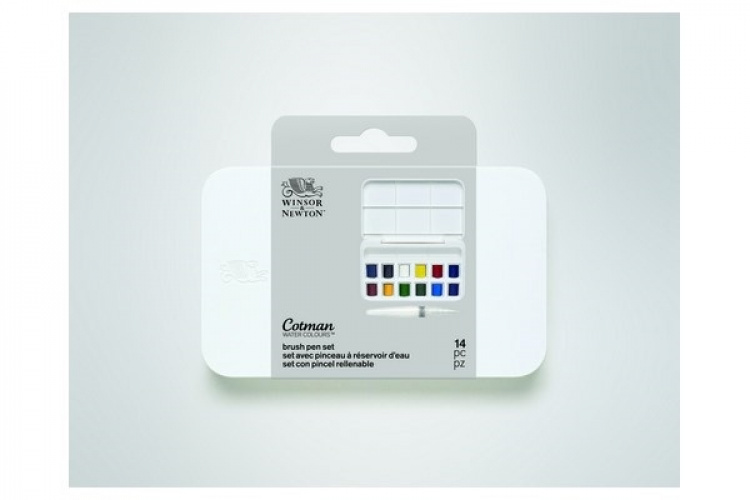 Cotman Water Brush Pen set 12 x 1/2-kp
