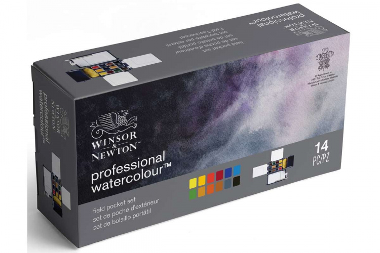 Professional Watercolour Field Box 12x1/2 pans