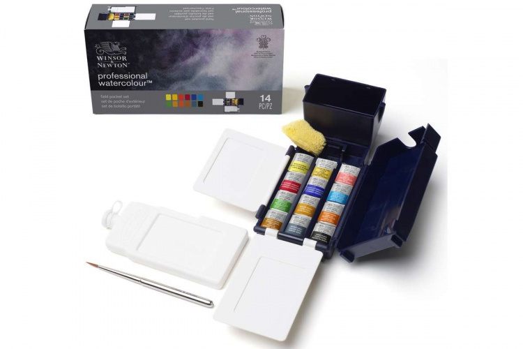 Professional Watercolour Field Box 12x1/2 pans