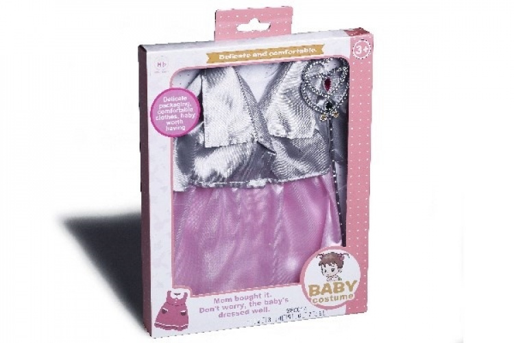 Klänning med jacka och Fe-stav till Miller Baby dockor