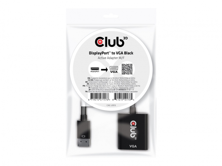 CLUB3D cac-2013 Displayport VGA Svart