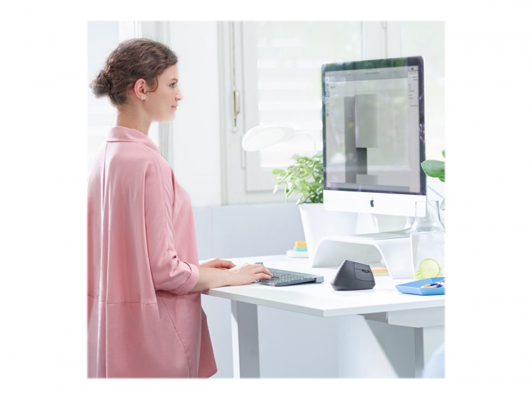 Logitech MX Vertical datormöss högerhand Trådlös RF + Bluetooth Optisk 4000 DPI