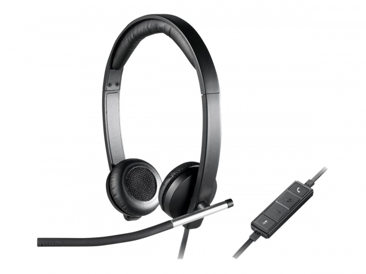 Logitech H650E Headset Huvudband Svart, Silver