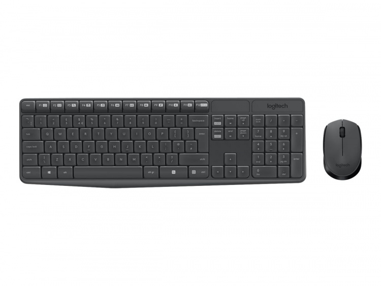 Logitech MK235 Toetsenbord RF Draadloos QWERTY American International Grijs