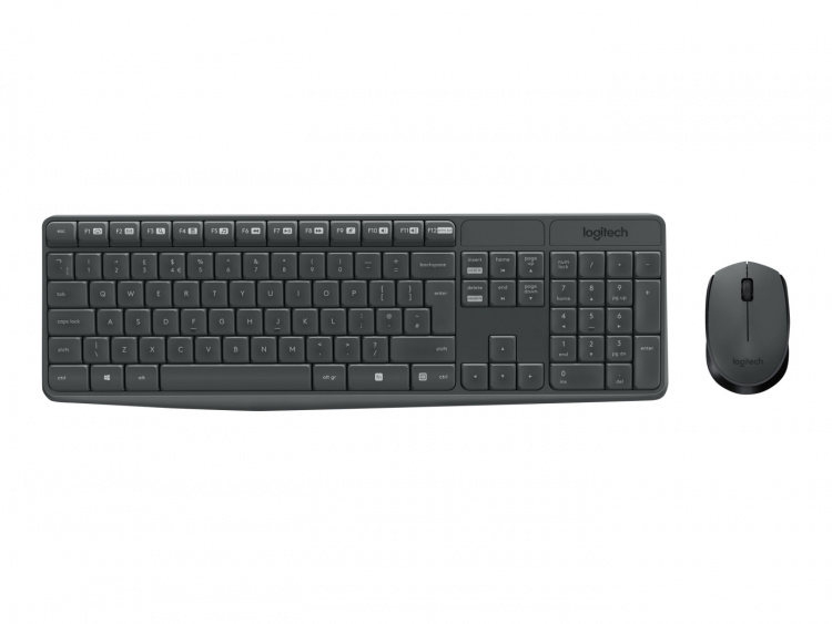 Logitech MK235 Toetsenbord RF Draadloos QWERTY American International Grijs