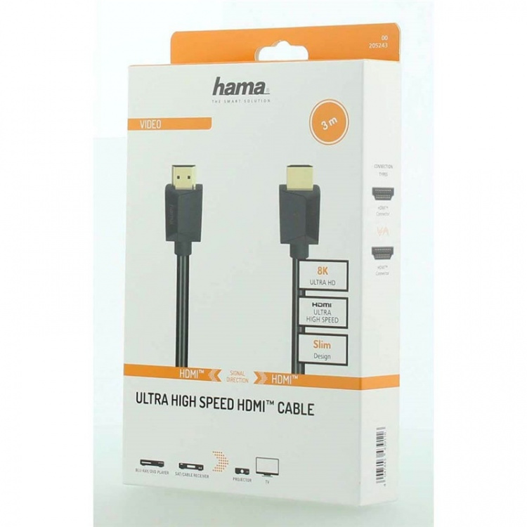 HAMA Cable HDMI High Speed 8K 48Gbit/s Black 3.0m HAMA Cable HDMI High Speed 8K 48Gbit/s Black 3.0m