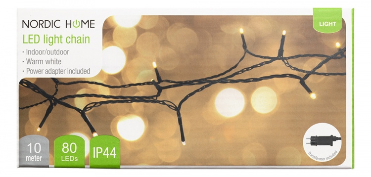 NORDIC HOME LED lichtsnoer, binnen/buiten, 10 m  NORDIC HOME LED lichtsnoer, binnen/buiten, 10 m