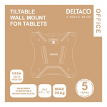 DELTACO OFFICE Compact and tiltable wall mount for LED/LCD, 13 - 27